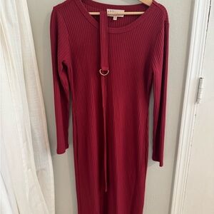 Philosophy Burgundy Long Sleeve Dress